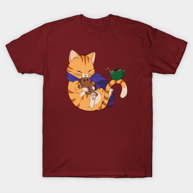 Gingerbread Clawtte T-Shirt by cafogartyart